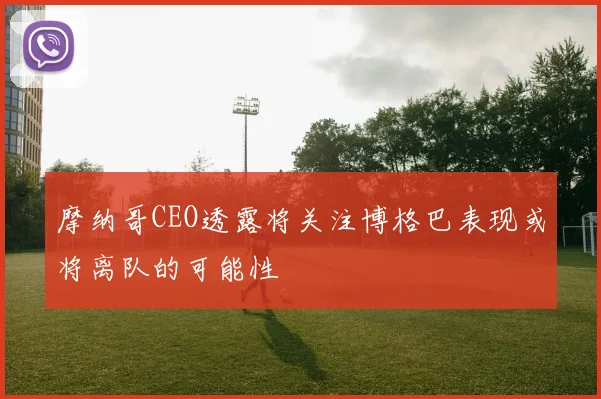 摩纳哥CEO透露将关注博格巴表现或将离队的可能性
